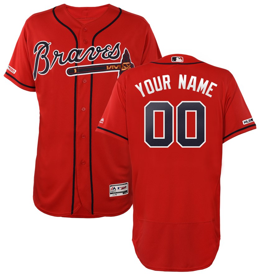 Braves Red Men's Customized 150th Patch Flexbase Jersey,We sell and wholesale Braves Red Men's Customized 150th Patch Flexbase Jersey on line form chian!